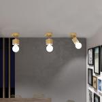 Nordic Modern Wood Square Ceiling Lights for Living Room Kitchen Porch Aisle