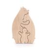 Buy cheap Customize Heart-shaped Solid Wood Decoration Crafts Mother's Day Gift Wood Animal Bear Family Elephant Ornaments from wholesalers