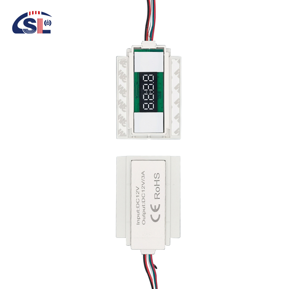 DC12V 12W Muti-function Split Two Buttons Middle Display Time Touch Sensor Switch for Mirrors