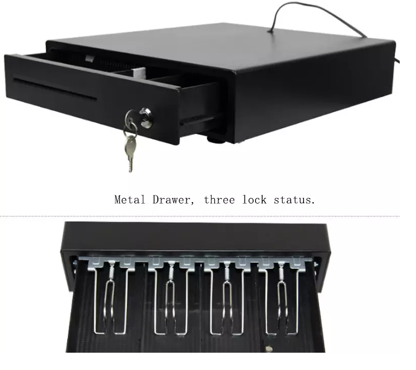 400mm Width Cash Drawer for Retail and Supermarket 4 Bill 3 Coin Tray Included