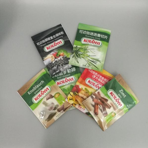 Buy cheap Rosemary Sliced Seasoning Plastic Packaging Small Sachet 3 Sides Sealed Aluminum Bags For Packing from wholesalers