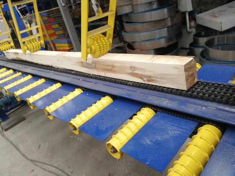 Full Automatic Vertical Log Cutting Band Saw Production Line,Twin Bandsaw Sawn Timber Sawmill Line