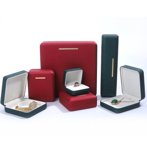 Buy cheap Customized Red PU Leather Velvet Jewelry Box for Bracelet Earring and Pendant Packaging from wholesalers
