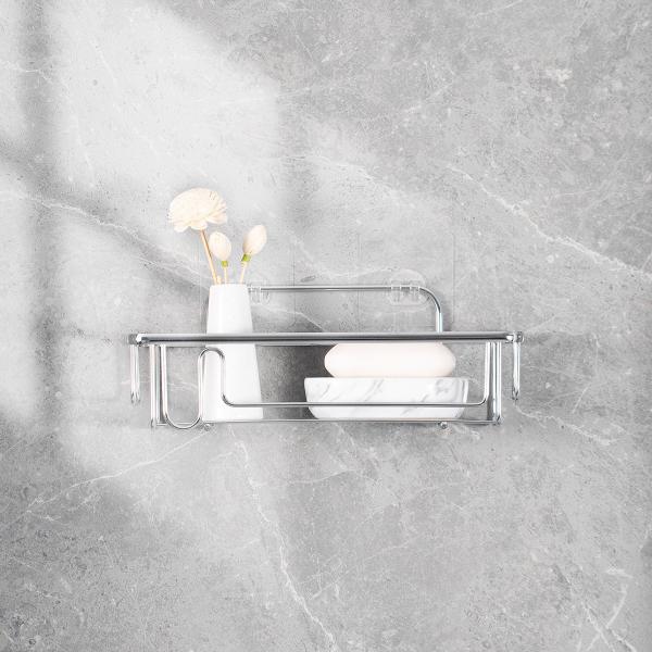 Buy cheap Stainless Steel Wall Mounted Bathroom Wall Shelf No Drilling 28.2*11.5*10.6cm from wholesalers