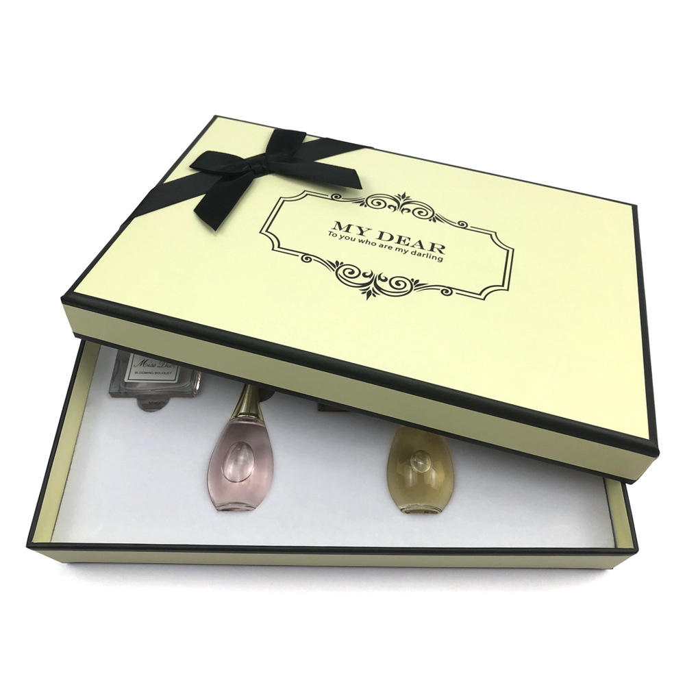 Recycled Materials Square Perfume Bottle Packaging Paper Box for Color Lid and Base