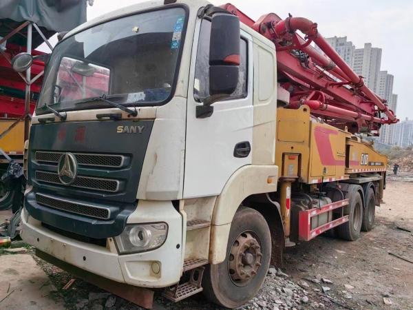 Buy cheap Semi Dry Shotcrete Type 43 Meters Sany Concrete Pump Truck Professional Boom Pump Truck from wholesalers