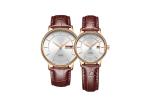 Lovers Brown Automatic Watch , Stainless Steel Automatic Leather Strap Watch