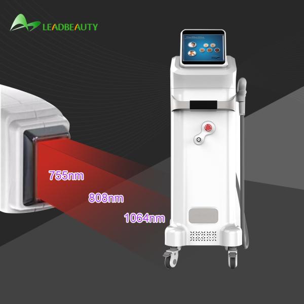 Professional 755 808 1064 808nm diode laser hair removal machine with CE
