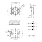 Hot Sale High Power SMD 5050 RGB LED Chip 1.5W 6 Pin RGB 400-500mW Clear Bead