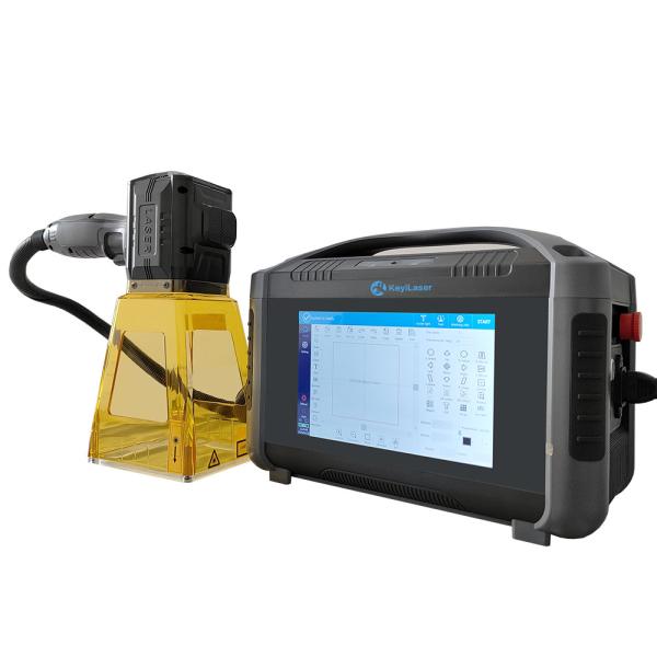 Buy cheap KEYILASER Handheld Laser Portable Mini 30w 50w Fiber Lazer Marking Machine Mobile Laser Marker Engraving Machine from wholesalers