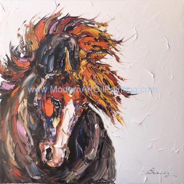 Buy cheap Abstract Horse Thick Texture Painting Animal Canvas Wall Art from wholesalers