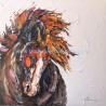 Buy cheap Abstract Horse Thick Texture Painting Animal Canvas Wall Art from wholesalers