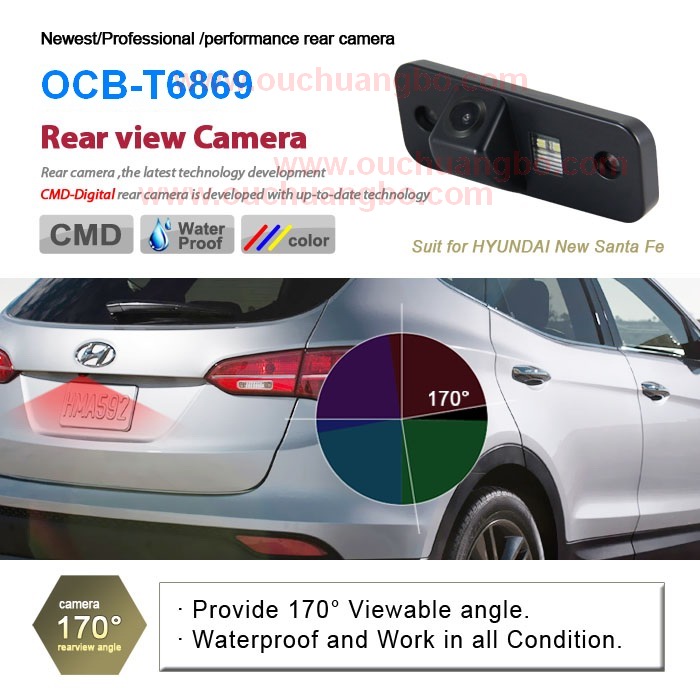 Ouchuangbo special rear view back up parking camera Hyundai New Santa Fe OCB-T6869