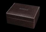 Brown Small Leather Small Jewelry Box , High End Style Rectangle Jewelry Gift