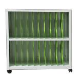 Mobile Office Financial Account Shelves Cabinet With Wheel Metal Storage Rack