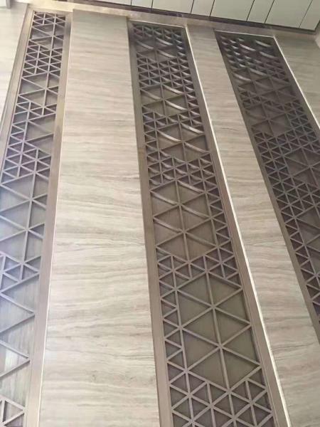 Panel Gold Stainless Steel Screen Laser Cut Metal Room Divider Design Decorative