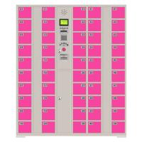 Buy cheap 50 Doors Cell Phone Storage Cabinet H1800 * W1260 * D300mm Size Smooth Surface product