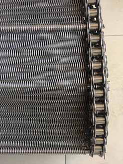 High Temperature 314 310s Stainless Steel Spiral Mesh Conveyor Chain Belt Metal
