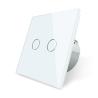 Buy cheap Tempered Glass Touch Light Smart Home Wall Switch 220V 300W 60mm hole distance from wholesalers