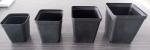 SQUARE DEEP NURSERY POTS plants black,red,green plastic Landmark 4 sizes