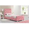 Buy cheap Cute Children Upholstered Storage Platform Bed Frame Single Size With Crushed Velvet from wholesalers