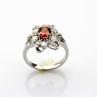 Buy cheap Women Jewelry 5mmx7mm Oval Blue Topaz Clear Cubic Zirconia Silver Ring(F22) from wholesalers