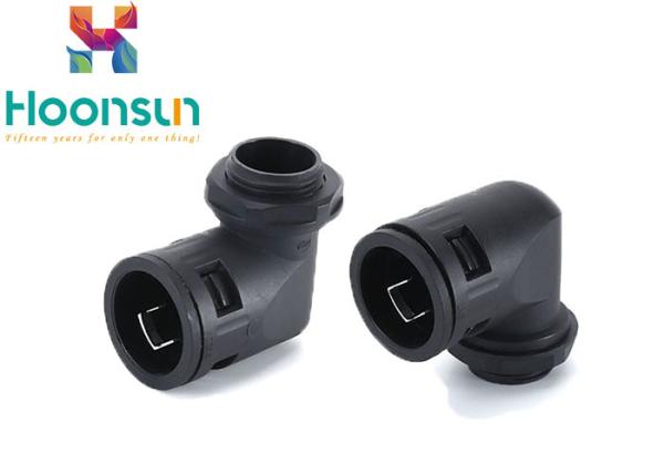 Buy cheap Black Fireproof Nylon Cable Gland 90 Degree Connector For Flexible Pipes from wholesalers