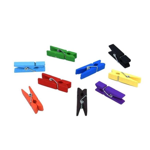 Buy cheap High Quality Colorful Durable Wooden Clothespins For Picture Clip Snack Bag Sealing Hanging Christmas Tree Ornaments from wholesalers