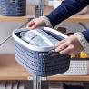 Buy cheap Oval 11" Shower Caddy Portable Plastic Storage Basket Double Handle from wholesalers