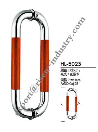 Buy cheap Stainless steel door handle HL5023, dia38 X 600 from wholesalers