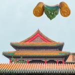 Chinese Glazed Roof Tile 18x18cm Stunning Glaze Durable Ceramic For Pavilion