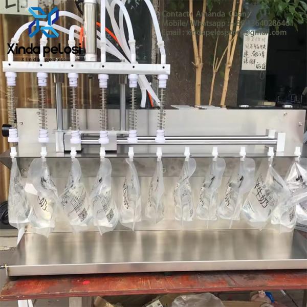 Automatic Magnetic Stand Up Spout Pump Water Oil Yogurt Pouch Filling Packing