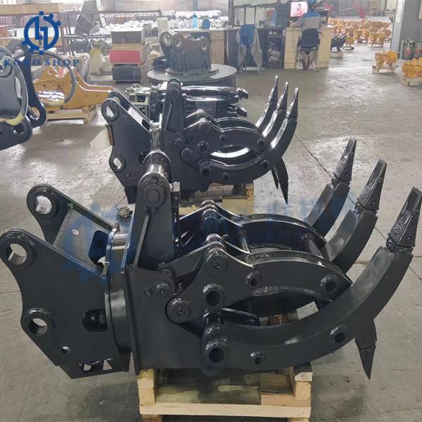 5.5-38 Ton Doosan Daewoo Digger Attachment 3+2 Hydraulic Rotary Wood Grapple For