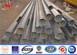 Octagonal Round Power Transmission Poles Electrical Galvanized Steel Electric