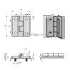Buy cheap Size 40mm Zinc Alloy Hinges Rotation External Cabinet Hinge from wholesalers