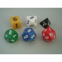 Buy cheap Custom Polyhedral Acrylic Board Game Dice Yellow Blue Green Red Color product