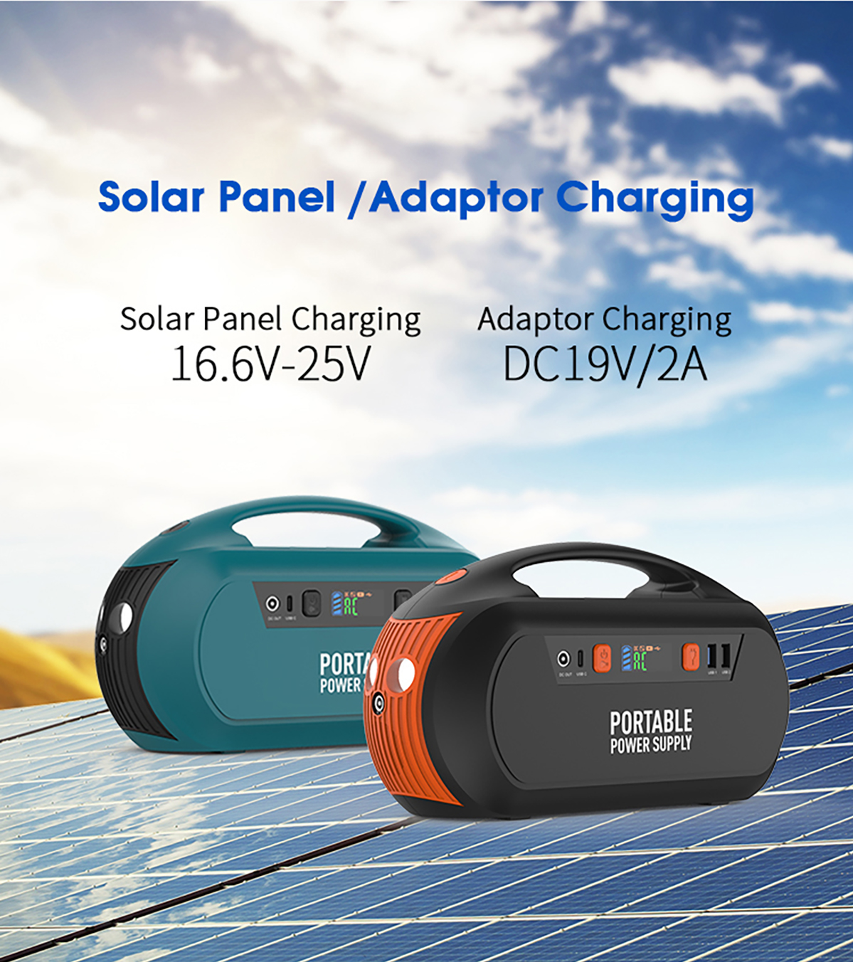 Outdoor Portable Power Station 222Wh Solar Emergency Power Supply 110V / 220V