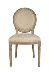 Event wooden frame round back chair linen fabric rental chair with wooden carved