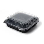 830ml PP Hinged Lid Microwave Container 30oz 8''X8.5''X3''