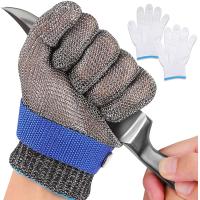Buy cheap Silver Butcher Stainless Steel Metal Mesh Gloves EN420 EN388 product