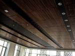 Walnut Veneer Finish Linear Grooved Acoustic Wall Panels Sound Absorption
