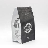 Buy cheap Black Coffee Bags Custom Aluminum Foil Flat Bottom Pouch Bag For Coffee product