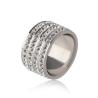 Buy cheap Men′s Jewelry Fashion Silver Ring Full Diamond Finger Rings 316L Titanium Steel Diamond Ring from wholesalers