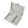 Buy cheap Jewelry Organizer Display Case Grey Velvet Storage Box With Buckle In White from wholesalers