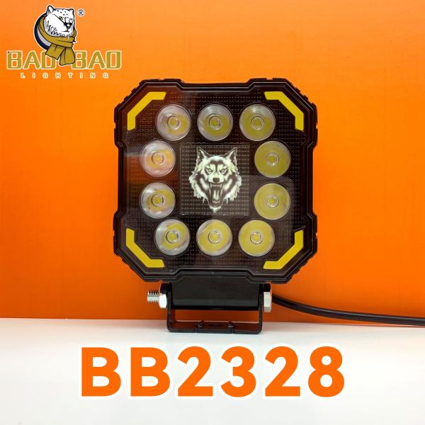 Buy cheap Universal Metal White Yellow Dual Color Motorcycle LED Headlight Car Work Light from wholesalers