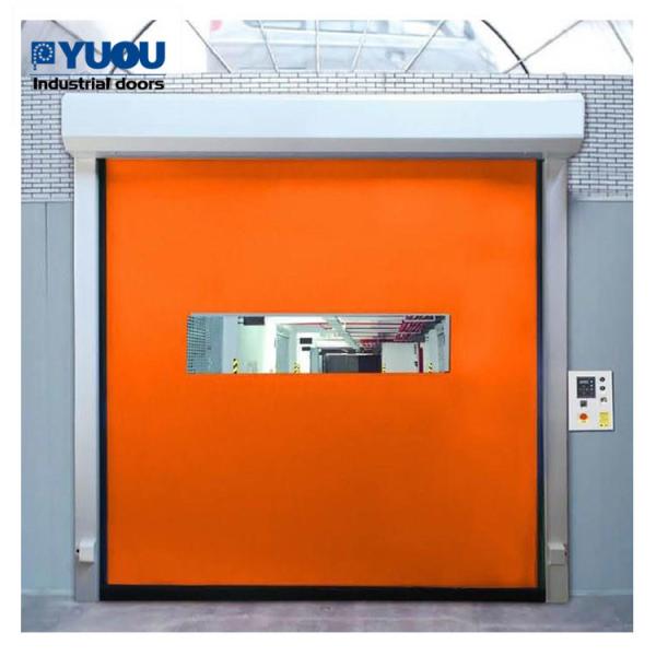 Air Tight 5*5m Quick Roll Up Doors PVC Fabric Fireproof For Pharmaceutical
