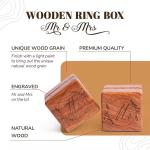Handmade Wooden Wedding & Engagement Ring Box. Customizable Premium Quality for