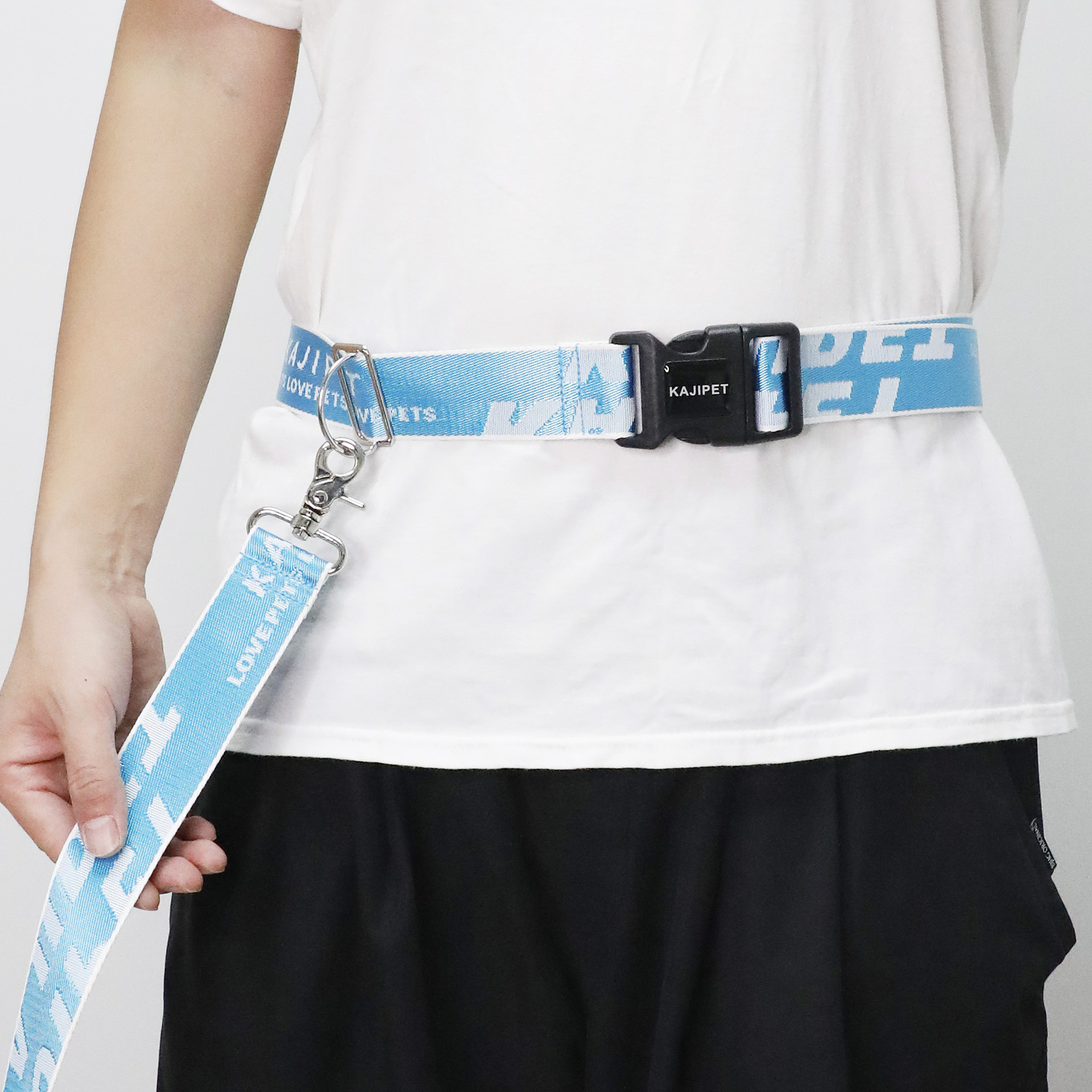 Nylon 3.5x150cm Dog Running Belt , PET Traction Rope Eco Friendly