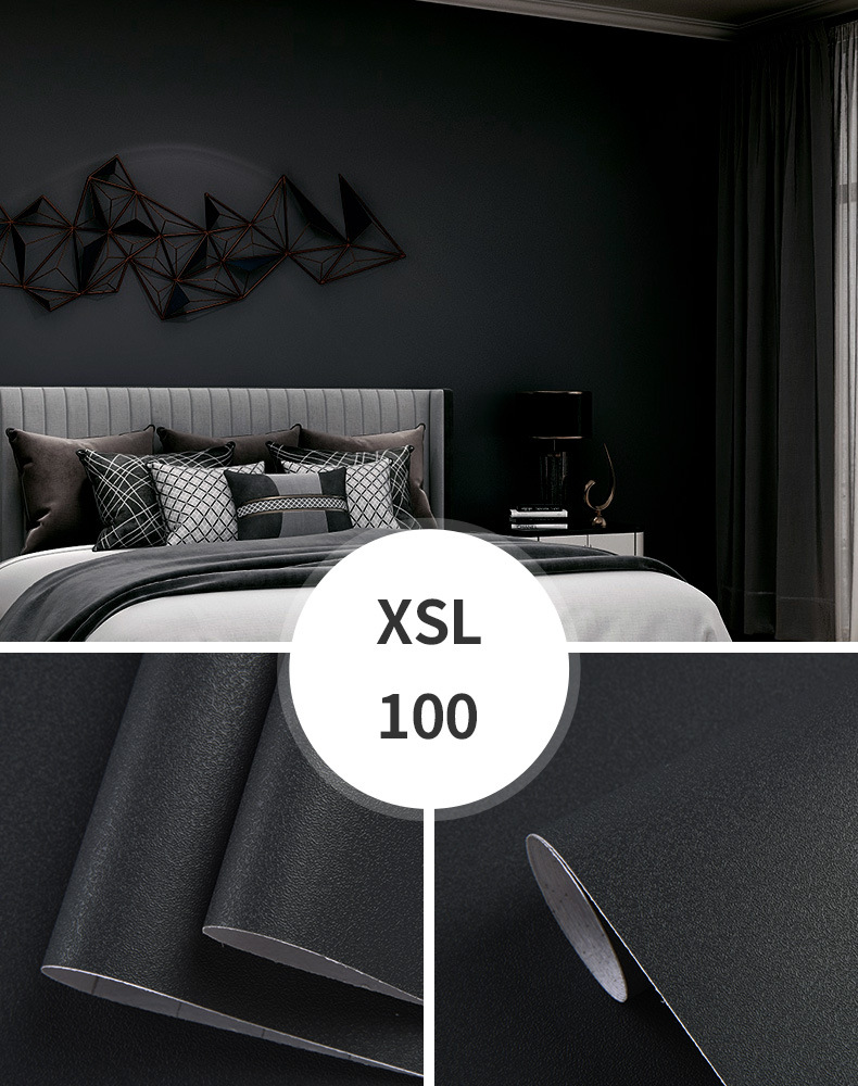 60cm/122cm Width Plain Color Cement Embossed Self Adhesive PVC Wallpaper for Interior Decoration Renovation Waterproof