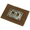 Buy cheap Faux Personalized Leather Luggage Tags Metal Logo Multi Purpose For Hats from wholesalers